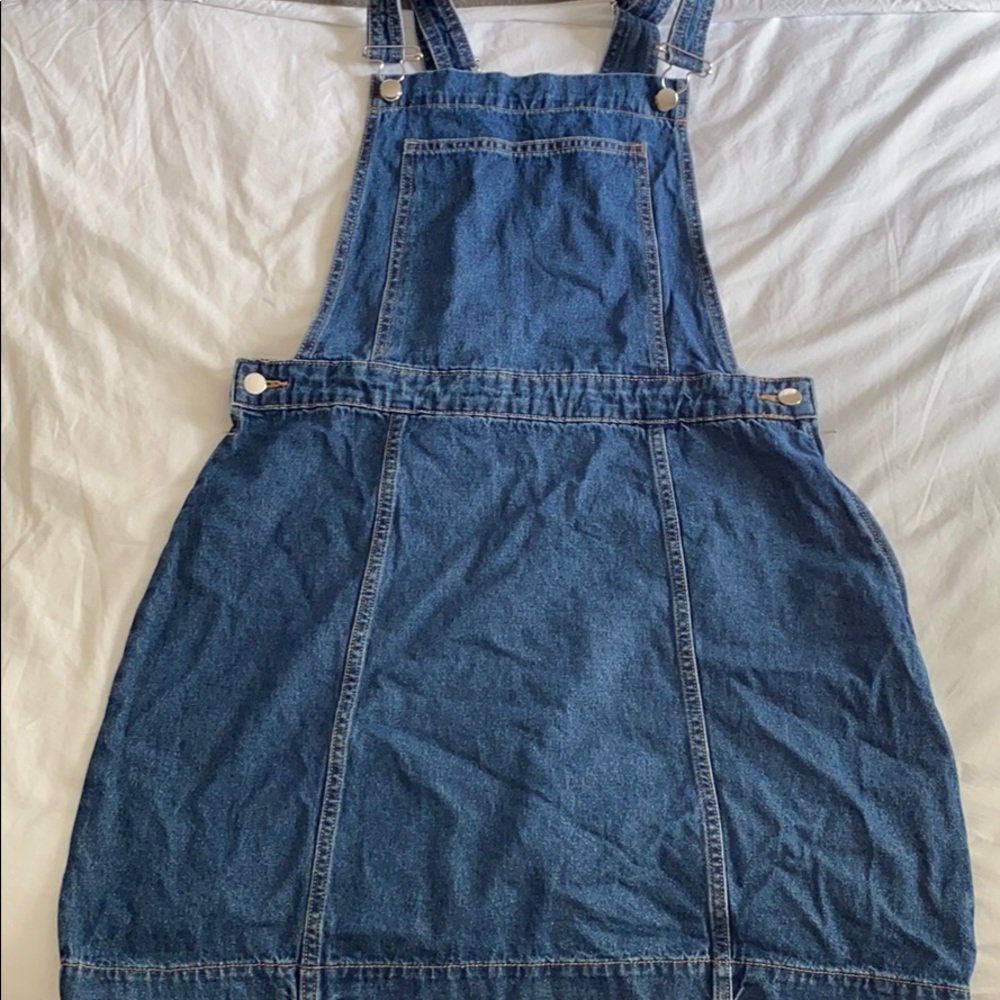 H&M denim overall skirt